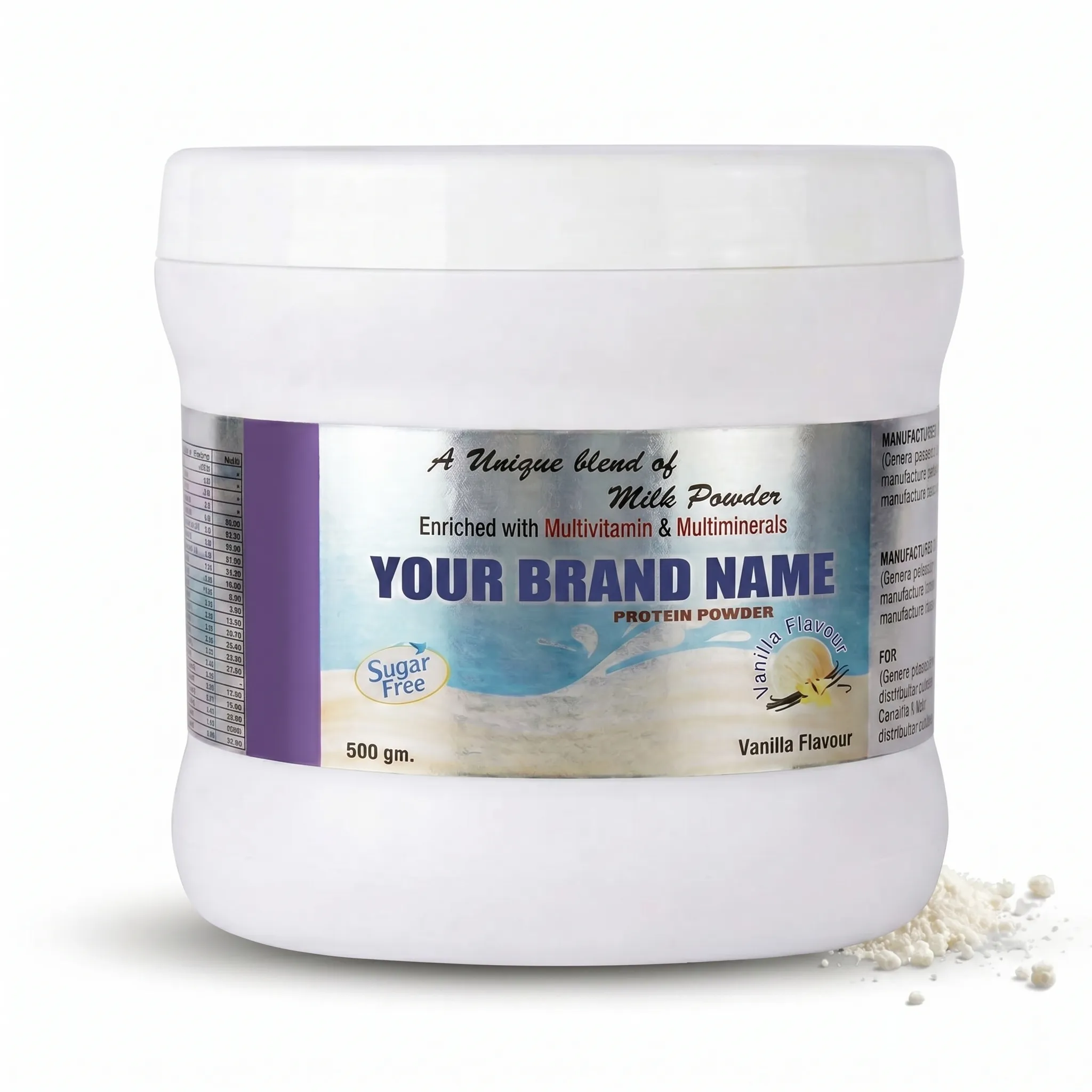 Sugar-Free Vanilla Protein Powder with Multivitamins 500g