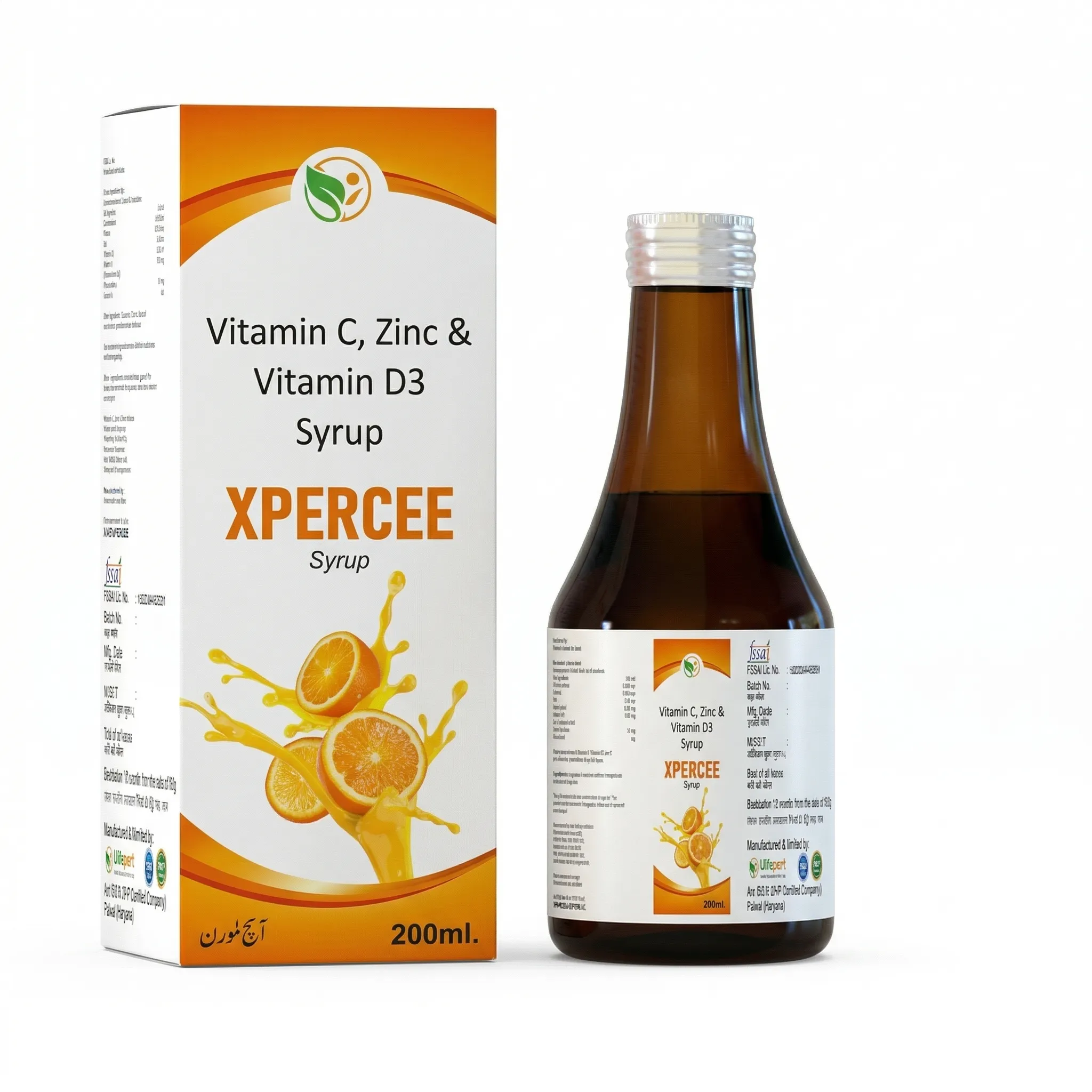 XPERCEE Vitamin C, Zinc, and D3 Syrup Immunity Booster 200ml